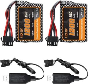 3. VICMILE 7.4V 1200mah Li-ion Battery 2S 15C RC Boat Batteries