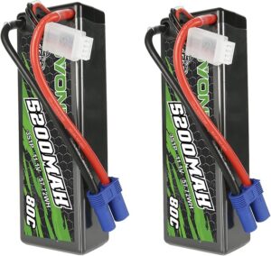 2. OVONIC 80C 3S 5200mAh 11.1V Lipo Battery with EC5 Connector