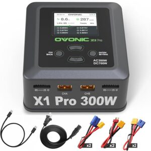 1. OVONIC X1 Pro Dual RC Lipo Battery Balance Charger